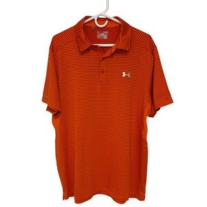 Under Armour Heat Gear Polo Shirt Men's XL Orange